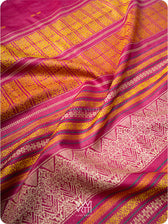 Pink Orange  Ananta Handspun Tussar Silk Saree