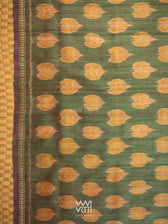 Reddish Green Dual Colour Peepal Handspun Tussar Silk Saree
