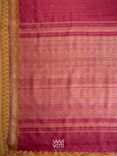 Bougainvillea Pink Mehendi Madhumalati Handspun Tussar Silk Sari