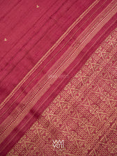 Bougainvillea Pink Mehendi Madhumalati Handspun Tussar Silk Sari