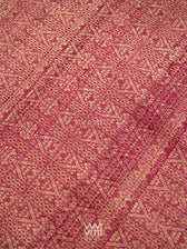 Bougainvillea Pink Mehendi Madhumalati Handspun Tussar Silk Sari