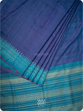 Purple Firozi Anjana Handspun Tussar Silk Saree
