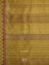 Bougainvillea Pink Mehendi Madhumalati Handspun Tussar Silk Sari
