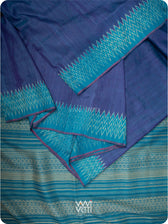 Purple Firozi Anjana Handspun Tussar Silk Saree