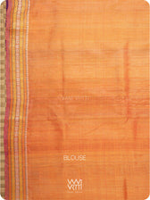 Burgundy Pink Purple Orange Ganga Jamuna Ananta Handspun Tussar Silk Saree