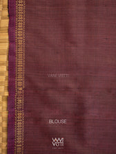 Coffee Pink Peepal Ikat Handspun Tussar Silk Saree