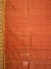 Yellow Lilac Peach Ganga Jamuna Kondha Handspun Tussar Silk Saree
