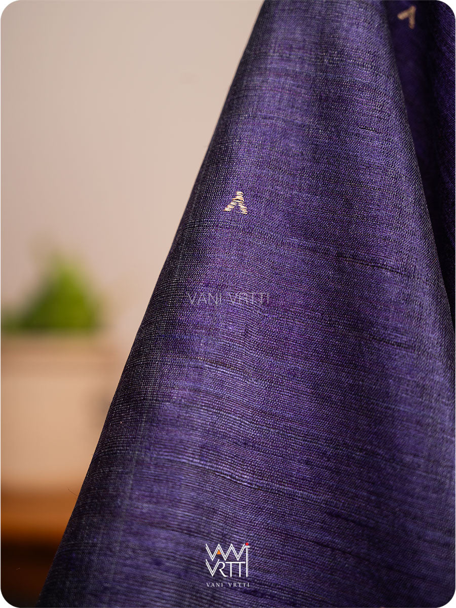 Deep Violet Madhumalati Handspun Tussar Silk Dupatta