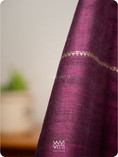 Deep Wine Pink Madhumalati Handspun Tussar Silk Dupatta