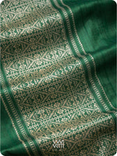 Green Madhumalati Handspun Tussar Silk Dupatta