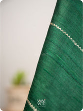 Green Madhumalati Handspun Tussar Silk Dupatta