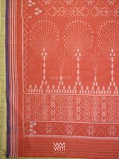 Manjistha Red Revival Jotai Natural Dyed Cotton Ikat Saree