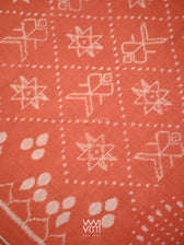 Manjistha Red Revival Jotai Natural Dyed Cotton Ikat Saree