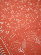 Manjistha Red Revival Jotai Natural Dyed Cotton Ikat Saree