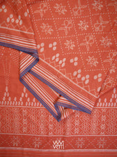 Manjistha Red Revival Jotai Natural Dyed Cotton Ikat Saree