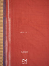 Manjistha Red Matsya Jotai  Natural Dyed Cotton Ikat Saree