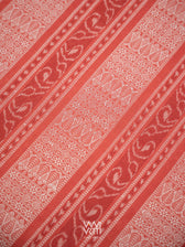 Manjistha Red Singha Lion Natural Dyed Cotton Ikat Saree