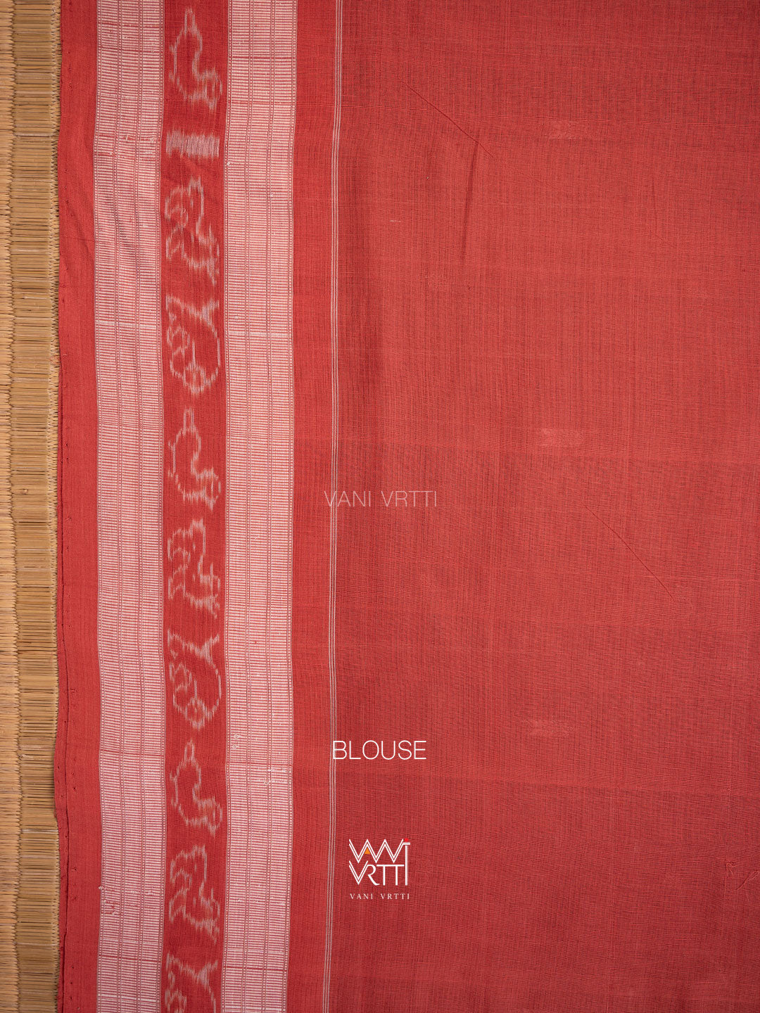 Black Madder Matsya Checks Natural Dyed Cotton Ikat Saree