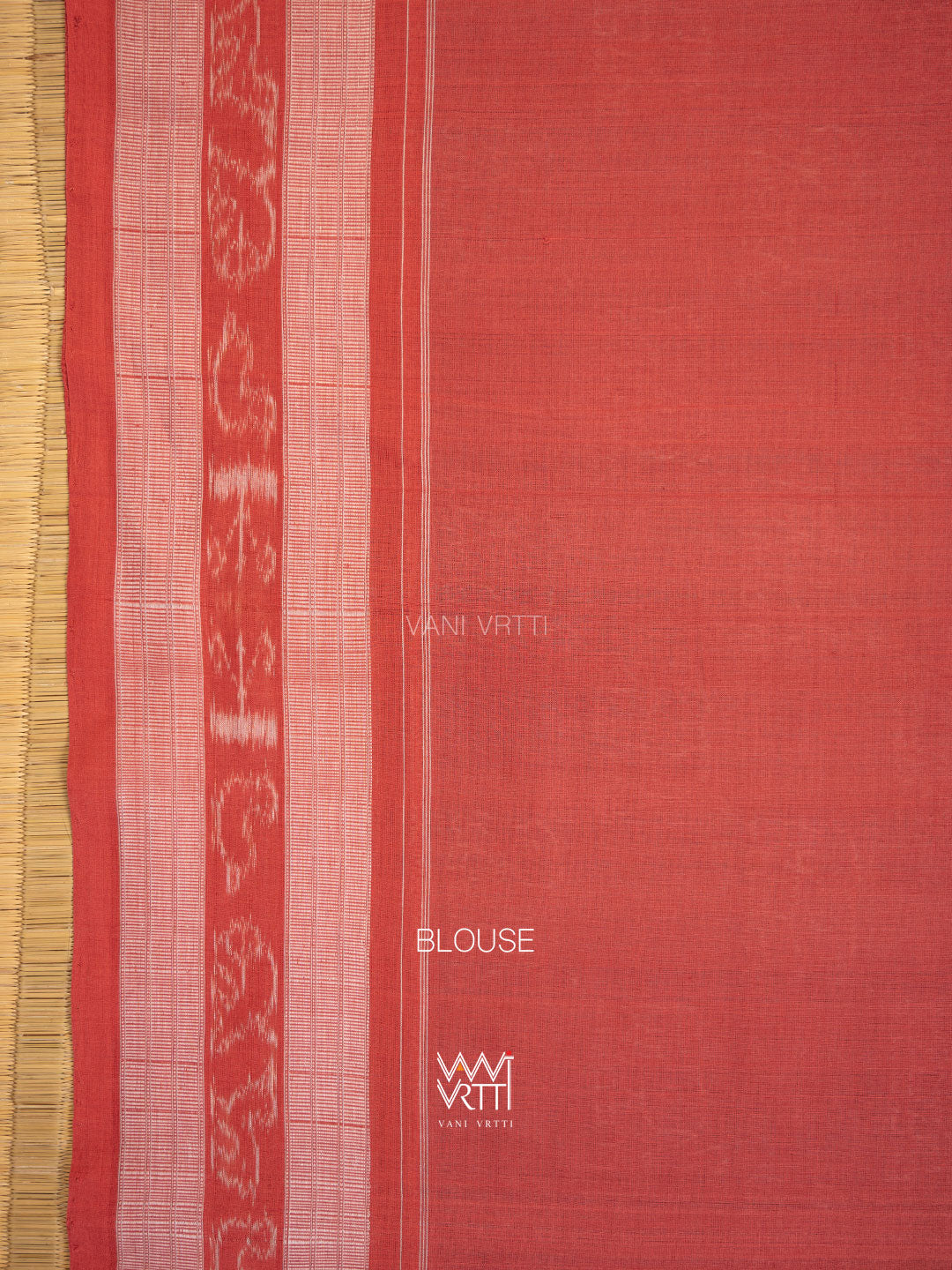 Indigo Blue Madder Hathi Natural Dyed Cotton Ikat Saree