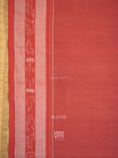 Indigo Blue Madder Hathi Natural Dyed Cotton Ikat Saree