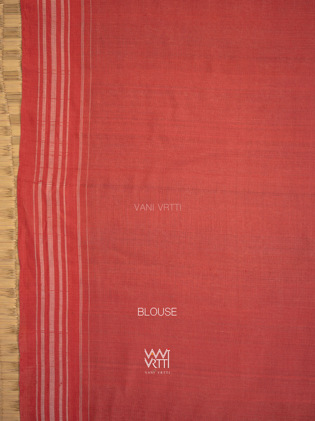 Indigo Blue Red Lion Natural Dyed Cotton Ikat Saree