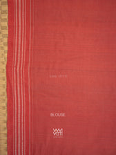 Indigo Blue Red Lion Natural Dyed Cotton Ikat Saree