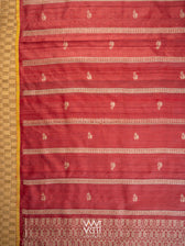 Ruby Red Gulab Jaal Master Weave Exclusive Handspun Tussar Silk Saree