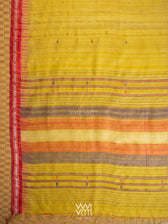 Yellow Red Purple Matsya Aarush Handspun Tussar Silk Saree