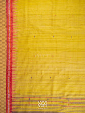 Yellow Red Purple Matsya Aarush Handspun Tussar Silk Saree
