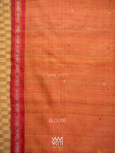 Yellow Red Purple Matsya Aarush Handspun Tussar Silk Saree