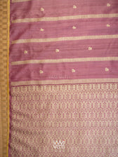 Onion Pink Gulab Jaal Master Weave Exclusive Handspun Tussar Silk Saree