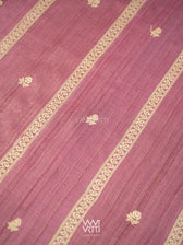 Onion Pink Gulab Jaal Master Weave Exclusive Handspun Tussar Silk Saree