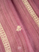 Onion Pink Gulab Jaal Master Weave Exclusive Handspun Tussar Silk Saree