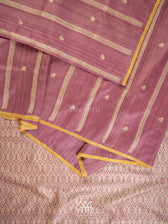 Onion Pink Gulab Jaal Master Weave Exclusive Handspun Tussar Silk Saree