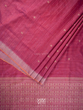 Raspberry Pink Nabh Butterfly Handspun Tussar Silk Saree