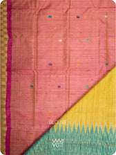 Banana Leaf Green Anjana Handspun Tussar Silk Saree