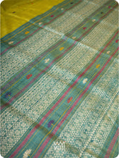 Banana Leaf Green Anjana Handspun Tussar Silk Saree