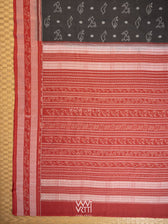 Black Madder Sunya Hiran Natural Dyed Cotton Ikat Saree