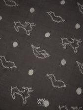 Black Madder Sunya Hiran Natural Dyed Cotton Ikat Saree