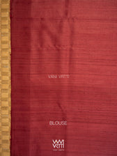 Off White Coffee Ikat Traditional Gopalpur Handspun Tussar Silk Saree