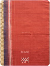 Manjistha Red Singha Lion Natural Dyed Cotton Ikat Saree