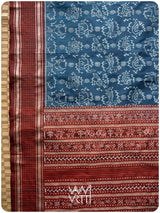 Indigo Coffee Vanya Jeevan Prakritik Madder Natural Dyed Mulberry Silk Ikat Saree