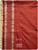 Indigo Coffee Vanya Jeevan Prakritik Madder Natural Dyed Mulberry Silk Ikat Saree