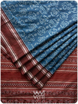 Indigo Coffee Vanya Jeevan Prakritik Madder Natural Dyed Mulberry Silk Ikat Saree