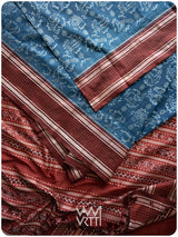 Indigo Coffee Vanya Jeevan Prakritik Madder Natural Dyed Mulberry Silk Ikat Saree