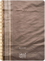 Grey Fern Butta Prakritik Tea Leaf Natural Dyed Mulberry Silk Ikat Saree