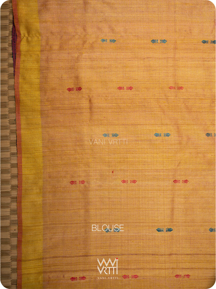 Rose Pink Ananta Handspun Tussar Silk Saree