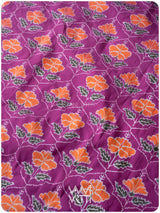 Deep Purplish Bougainvillea Pink Laal Jaba Mulberry Silk Saree