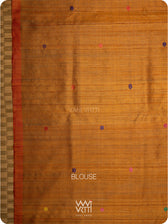 Purple Orange Parijat Meena Design Handspun Tussar Silk Saree