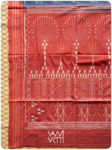 Indigo Madder Singha Natural Dyed Cotton Ikat Saree
